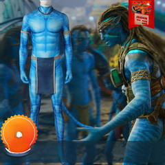 Jake Sully Avatar Body Cosplay Kostuem Damen Blau