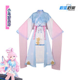 Takanashi Hoshino Blue Archive Hanfu-Kleid Cosplay Kostuem Damen Weiß