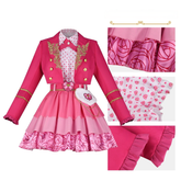 Chloe Charming Descendants Blau-Weisses Kleid Set Cosplay Kostuem Damen