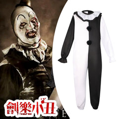 Art the Clown Terrifier Schwarz-Weisser Clown Anzug Cosplay Kostuem Damen