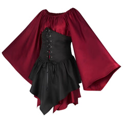 Renaissance Kleiderdame Halloween & Mittelalter Renaissance Kleid Cosplay Kostuem Damen