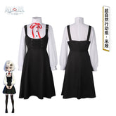 Mia Schwarz Weiss Supernatural Schwarz-Weisses Kleid Cosplay Kostuem Damen