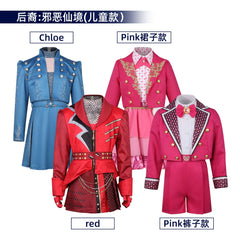 Red Queen Descendants Rot-Blaues Kleid Set Cosplay Kostuem Damen