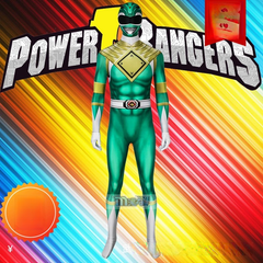 Dragon Ranger Power Rangers Anzug Cosplay Kostuem Damen Gruen
