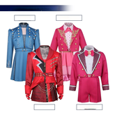 Red Queen Descendants Rot-Blaues Kleid Set Cosplay Kostuem Damen