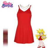 Pandy CN Comics Red Slip Dress Cosplay Kostuem Damen