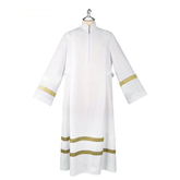 Priest Halloween & Mittelalter Weisse Priestertalar Cosplay Kostuem Damen
