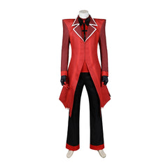 Alastor Hazbin Hotel Anzug-Set Cosplay Kostuem Damen Rot
