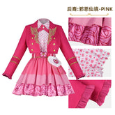 Chloe Charming Descendants Blau-Weisses Kleid Set Cosplay Kostuem Damen