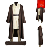 Obi-Wan Kenobi Star Wars Jedi-Robe Cosplay Kostuem Damen Braun