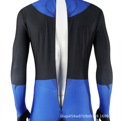 Mark Grayson Invincible Heldenanzug Cosplay Kostuem Damen Blau