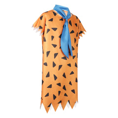 Fred Feuerstein The Flintstones Steinzeit Gewand Orange Cosplay Kostuem Damen