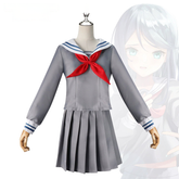 Hoshino Ichika Project Sekai Matrosen-Uniform Cosplay Kostuem Damen Blau Weiß