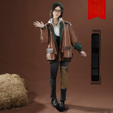 Alma Monster Hunter Wilds Outfit Cosplay Kostuem Damen Braun Gruen