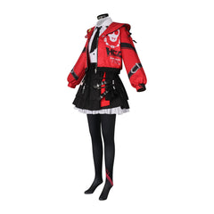 Hong Hei Wai Tao Anthem Rote-Schwarze Jacke Cosplay Kostuem Damen