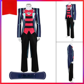 Vox Hazbin Hotel Anzug-Set Cosplay Kostuem Damen Dunkelblau
