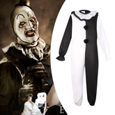 Art the Clown Terrifier Schwarz-Weisser Clown Anzug Cosplay Kostuem Damen