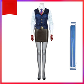 Chamber Valorant Agenten-Set Cosplay Kostuem Damen Dunkelblau