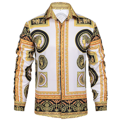 Renaissance-Hemd SALE – bedrucktes Piratenhemd, HERREN