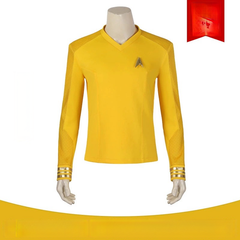 Pike Star Trek Uniform Cosplay Kostuem Damen Gelb