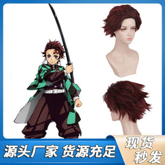 Tanjiro2 Cosplay Peruecke Damen