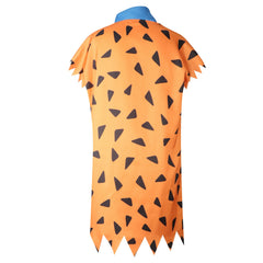 Fred Feuerstein The Flintstones Steinzeit Gewand Orange Cosplay Kostuem Damen
