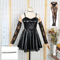Death Note Misa Amane Cosplay Costume Dresses Free Cross Necklace