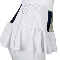 Tifa Lockhart FF7 Sommer Outfit Cosplay Kostuem Damen Weiss Blau