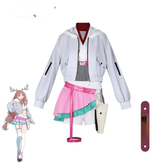 Kaguya Idol Hoodie-Kleid Cosplay Kostuem Damen Weiß