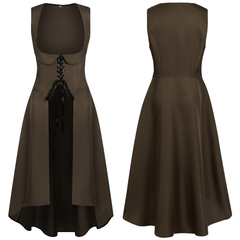 Steampunk-Schnürkleid – ärmelloses Korsettkleid für Halloween, DAMEN