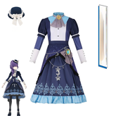 Asahina Mafuyu Project Sekai Bühnen-Kleid Cosplay Kostuem Damen Blau Weiß