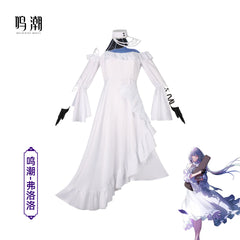Phrolova Wuthering Waves Weißes Kleid Cosplay Kostuem Damen Weiß