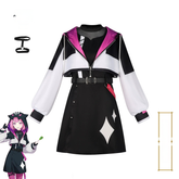 Otori Emu Project Sekai Bühnen-Outfit Cosplay Kostuem Damen Rosa Gelb