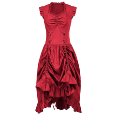 Viktorianisches Kleid ärmellos – Rüschenkleid, DAMEN