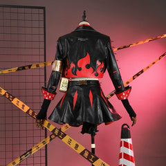 Burnice Zenless Zone Zero Biker-Outfit Cosplay Kostuem Damen Schwarz