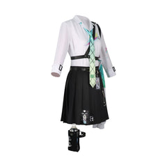 Wuthering Waves Schuluniform Cosplay Kostuem Damen Weiß Schwarz