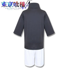 Ken Kaneki Tokyo Ghoul Schwarzer Kapuzenmantel Cosplay Kostuem Damen