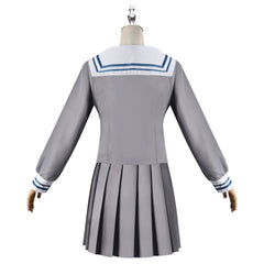 Hoshino Ichika Project Sekai Matrosen-Uniform Cosplay Kostuem Damen Blau Weiß