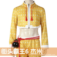 Jamie Street Fighter 6 Jacke Cosplay Kostuem Damen Gelb Rot