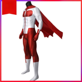Omni-Man Invincible Heldenanzug Cosplay Kostuem Damen Rot Weiß