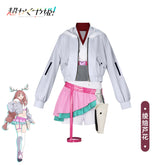 Kaguya Idol Hoodie-Kleid Cosplay Kostuem Damen Weiß