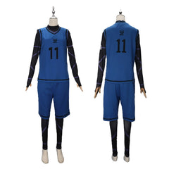 Michael Kaiser Blue Lock Trikot-Set Cosplay Kostuem Damen Weiß Rot