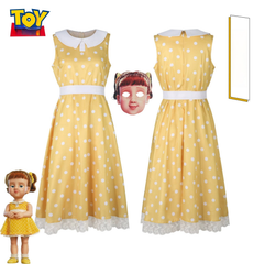 Gabby Toy Story Polka Dot Kleid Cosplay Kostuem Damen