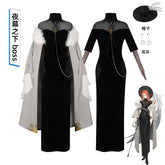 Nightfall Boss CN Comics Schwarzes Qipao Cosplay Kostuem Damen