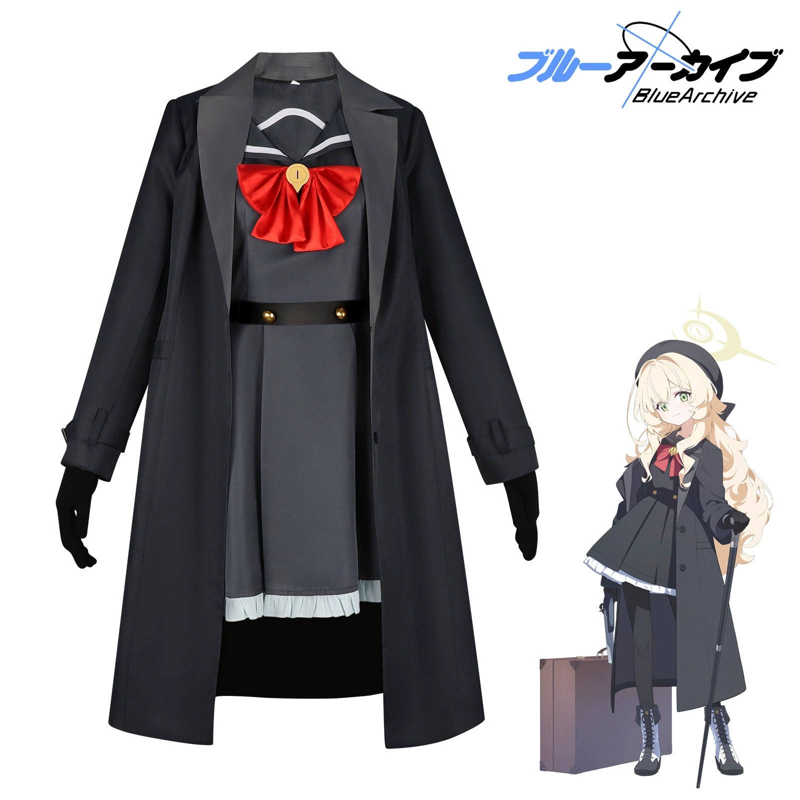 Professor Blue Archive Uniform-Outfit Cosplay Kostuem Damen Braun