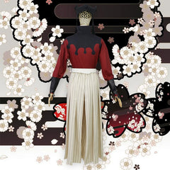 Doma Demon Slayer Kimono-Set Cosplay Kostuem Damen Weiß Rot