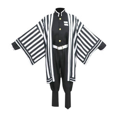 Obanai Iguro Demon Slayer Jäger-Uniform Cosplay Kostuem Damen Schwarz