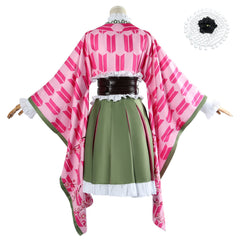 Demon Slayer Mitsuri Cosplay Kostüm Set zum fünfjährigen Jubiläum