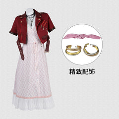 Final Fantasy 7 FF7 Aerith Gainborough Cosplay Kostüm Set