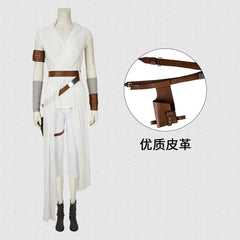 Film Star Wars: The Rise of Skywalker Rey Cosplay Kostüm weißer Anzug